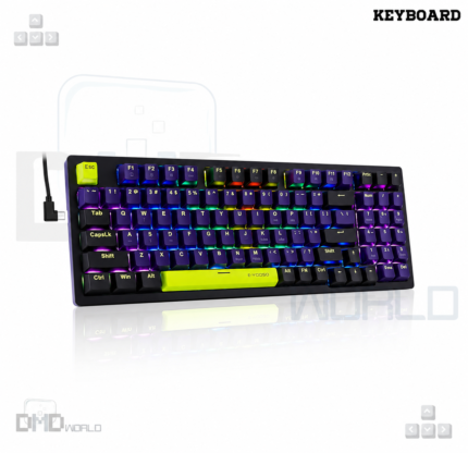E-YOOSO Z94 BLUE AND LIME BLUE SWITCH Mechanical Gaming Keyboard Wired (6790)