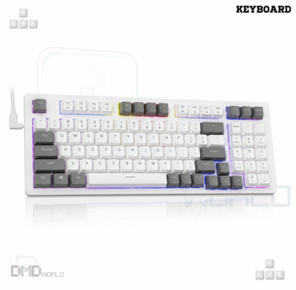 E-YOOSO Z94 GREY AND WHITE REDSWITCH Mechanical Gaming Keyboard Wired (6790)